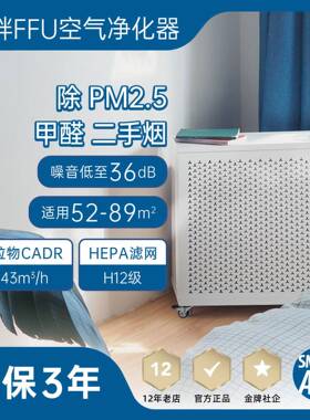 小胖FFU空气净化器 工业设计 0臭氧高效除花粉灰尘PM2.5雾霾甲醛