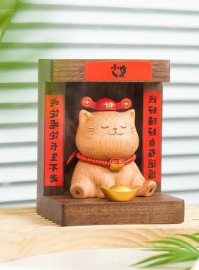 猫财神招财摆件 入户玄关装饰品 办公室好物收银前台店铺开业礼物