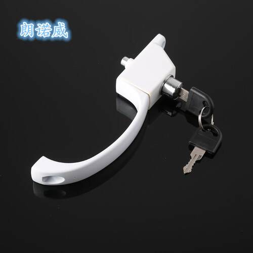 金刚网纱窗带锁执手防盗纱窗户锁扣纱门纱窗把手带钥匙拉手锁配件