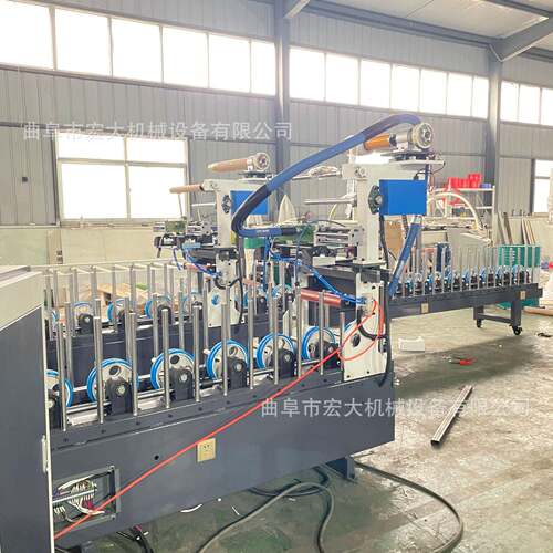 全自动碳晶板包覆机 PVC木饰面大板包覆机 红外线自动纠偏