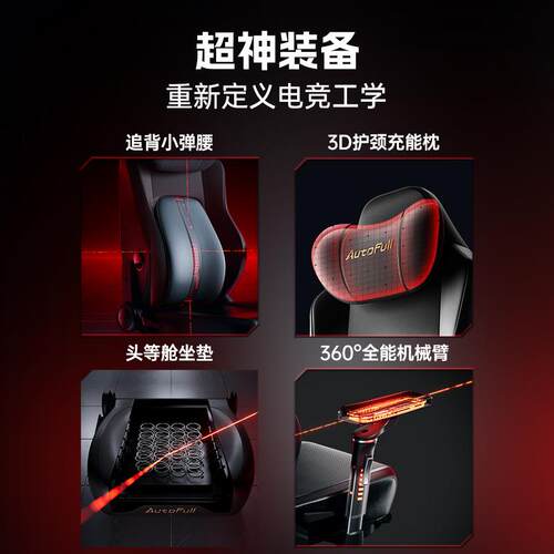 傲风机械大师M6电竞椅人体工学椅 电脑椅 办公椅学习椅 AFM601