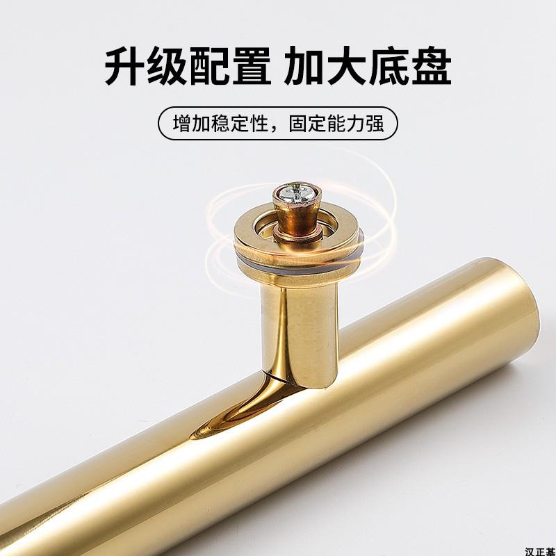 圆管玻璃门拉手不锈钢加厚玫瑰黑钛金大木门地弹推拉门有无框把手