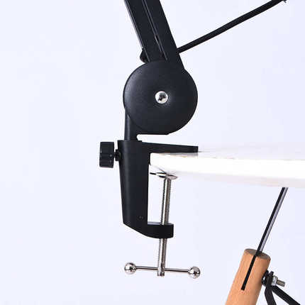 纹绣放大镜台灯可折叠支架可调光放大镜夹式LED工作灯美甲美睫灯