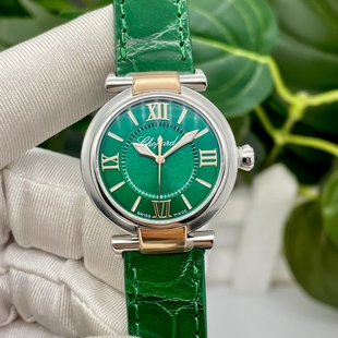 新款超值98新萧邦绿盘388563-6015自动机械女士手表29mm正品二手