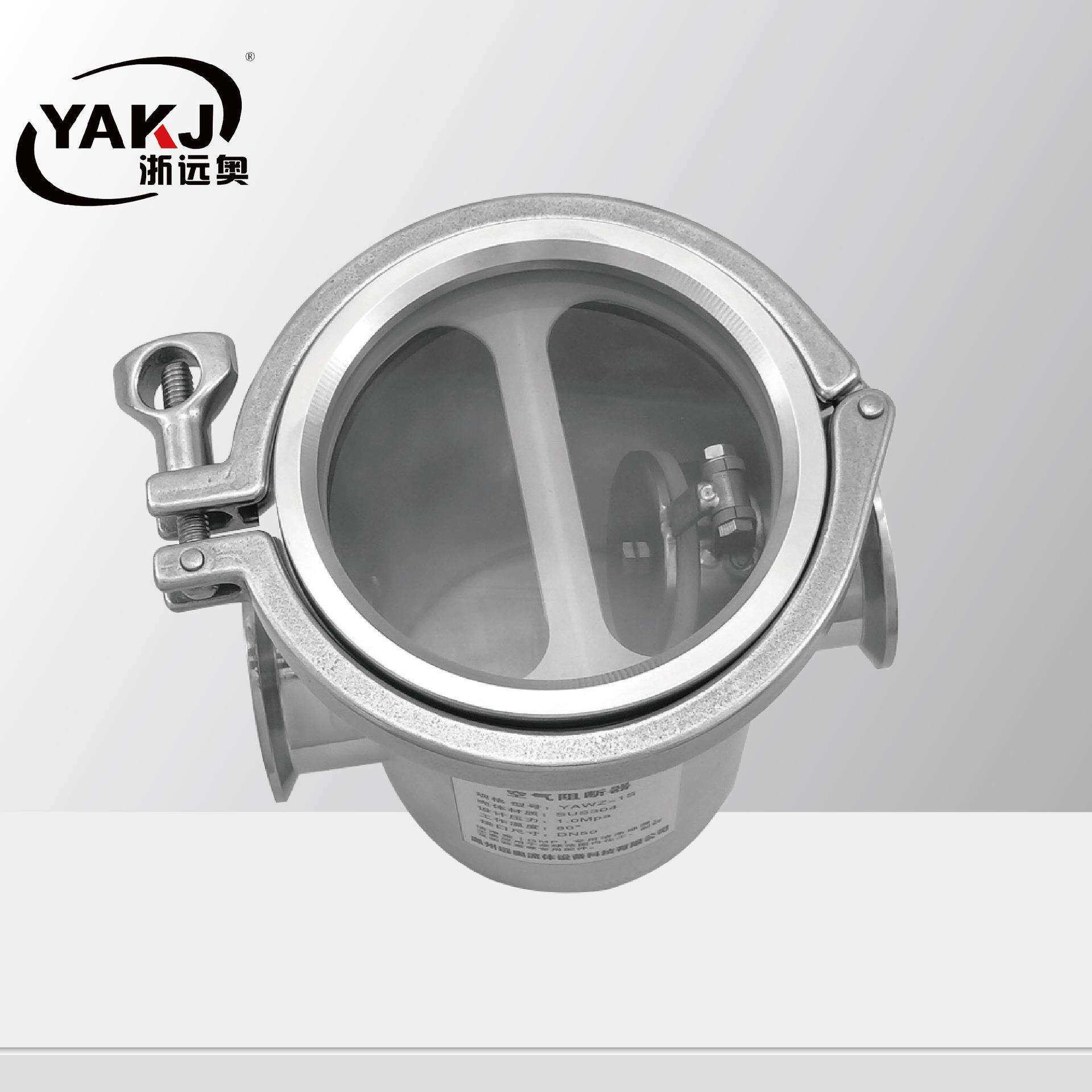 卫生级不锈钢卡箍式空气阻断器 .防倒灌地漏厂家直销