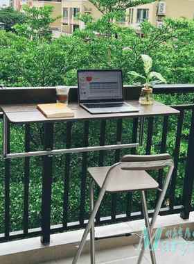 7KF76JHM8T阳台栏杆挂桌可叠降外吧台升桌露台桌子窗台护栏折悬挂