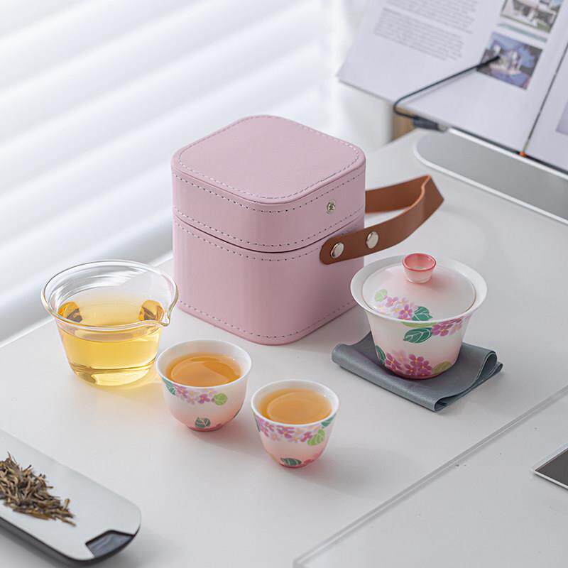 旅行茶具套组可携式包单人户外露营快客杯功夫泡茶碗出差旅游茶杯