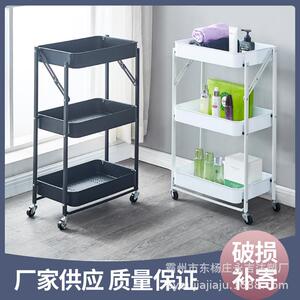 厂架家推供应永吉001小推车置物免安装叠多层厨房可移动折收纳小