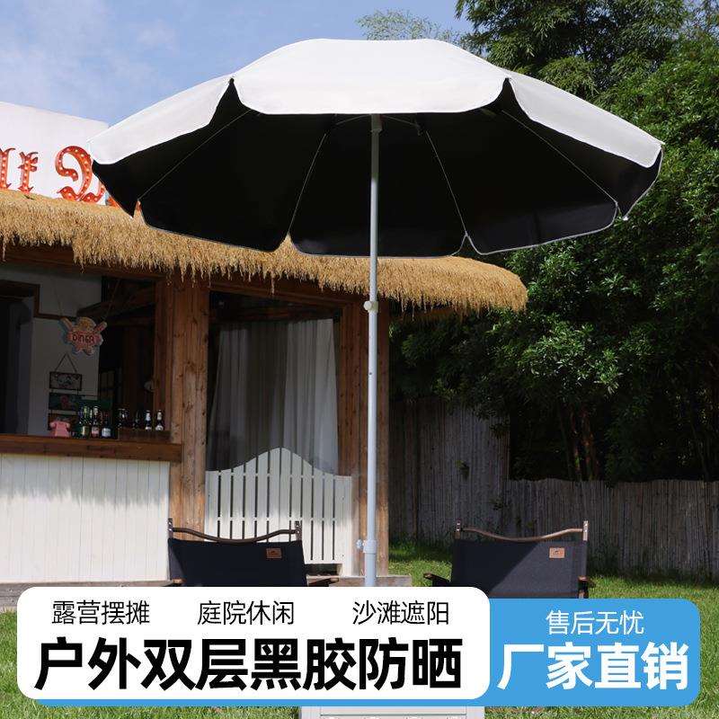 摆摊专用伞雨伞遮阳伞太阳伞大型大伞户外庭院出摊广告伞黑胶双层