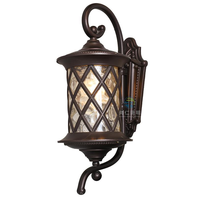 小菠W-011萝光欧式户外壁e灯复古室外防水调阳台灯走廊过道灯可ld
