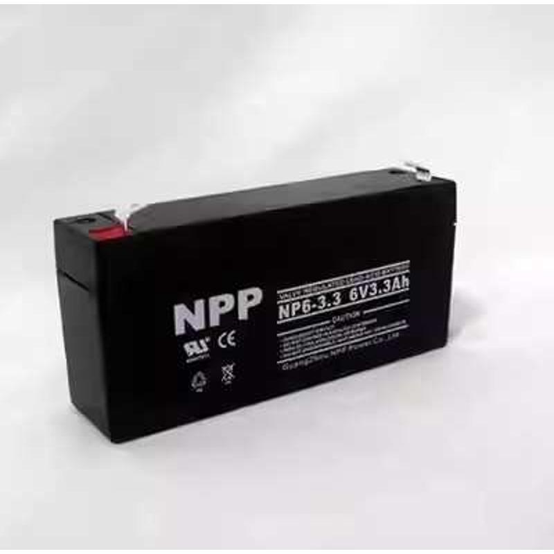 NPP耐普蓄电池 NP6-1.3 6V1.3AH 仪器电池 免维护铅酸蓄电池