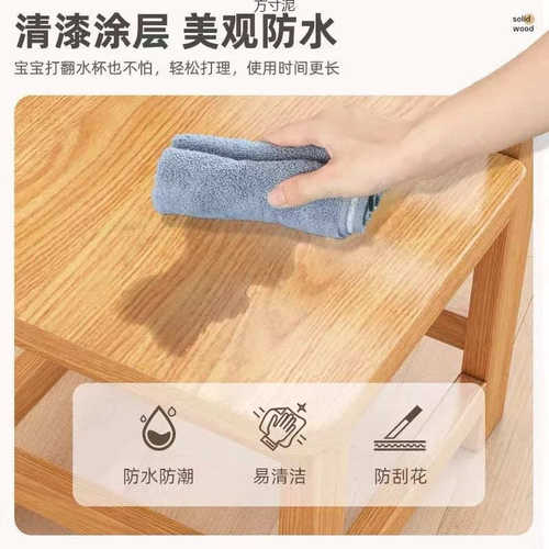 客厅凳子板凳小椅子简约矮凳幼儿园儿童宝宝换鞋家用靠背木头实木