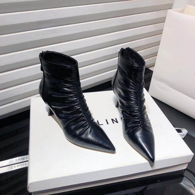 高级感高跟鞋女士2025新款秋冬季细跟尖头气质名媛御姐性感短靴子