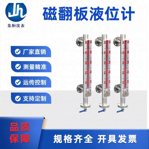厂家直销 磁翻板液位计 水位计 带远传不锈钢液位计顶装侧装