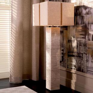 复古设计感客厅落地灯中式 艺术沙发灯氛围感实木书房卧室灯