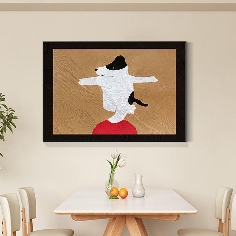 中古风电表箱装饰画卡通动物多巴胺复古高级配电箱电开关遮挡挂画