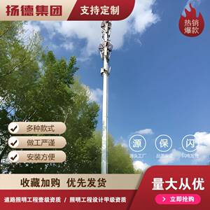 厂家供应通信塔楼顶基站塔仿真树信号塔单管铁塔长期供应