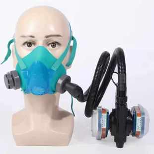 批发7502防毒面具加电动送风装 置喷漆化工面罩