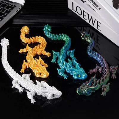 3D Printed Dragon Funny Toys Multi Joint Rotatable Stereosco