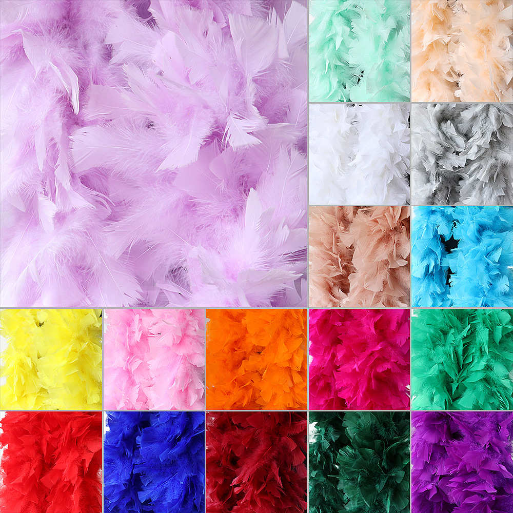 diy大平羽毛舞台彩色围脖200g条现货供应板批发毛条毛绒火鸡