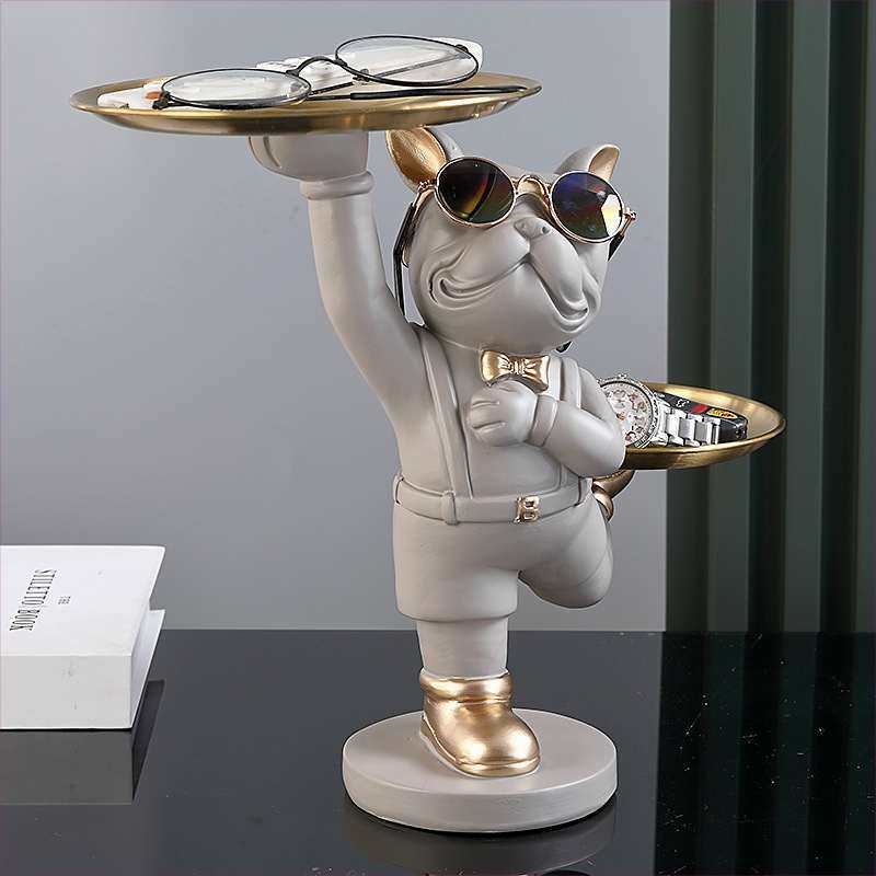 入户玄关放钥匙收纳盒摆件狗门口鞋柜置物托盘客厅茶几遥控器整理,家居饰品,装饰摆件,淘宝优惠券,粉丝福利购,淘宝优惠卷