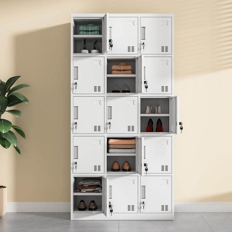 15门铁皮柜宿舍多门更衣柜收纳柜带锁换衣柜工厂车间员工15门鞋柜,商业/办公家具,更衣柜,淘宝优惠券,粉丝福利购,淘宝优惠卷