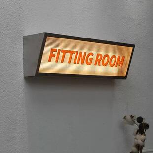 需定制创意斜面波纹亚克力灯箱广告牌定制 美式挂墙式户外门头led