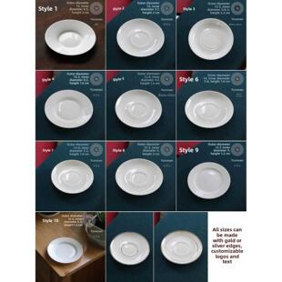 骨瓷金边杯托陶瓷杯垫带窝盘子白色茶杯杯垫咖啡杯碟子银色小盘子