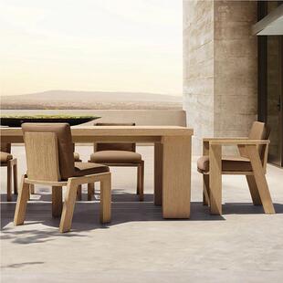 定赫林柚木制户外柚庭木桌椅院实别墅花室外防腐木桌椅民宿园酒店