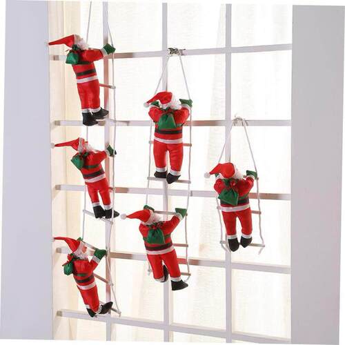 Christmas decoration tree pendant window ladder Santa Claus