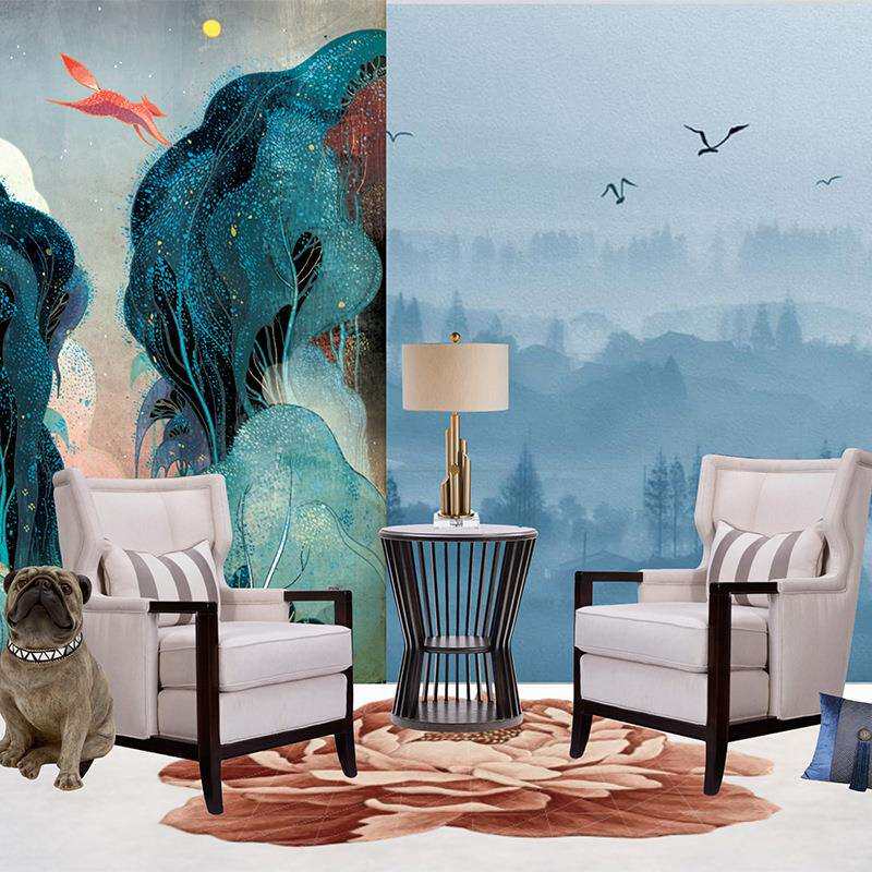 后现代简约创意客厅台灯北欧时尚水晶美式乡村酒店书房卧室床头灯