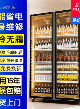 冰箱冷藏展示柜风冷双门饮料柜商用啤酒柜单门保鲜柜三开门酒水柜