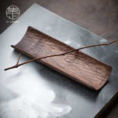 黑胡桃配件拨则 木茶挖二件套空间纯手工茶茶功夫茶艺茶道茶凿荷