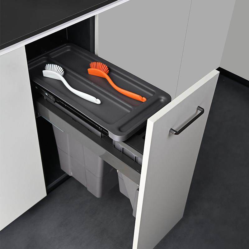 嵌入圾式厨房垃桶组合 双桶分类抽拉篮 橱柜内隐藏式清洁桶设用,家装主材,厨用垃圾桶,淘宝优惠券,粉丝福利购,淘宝优惠卷