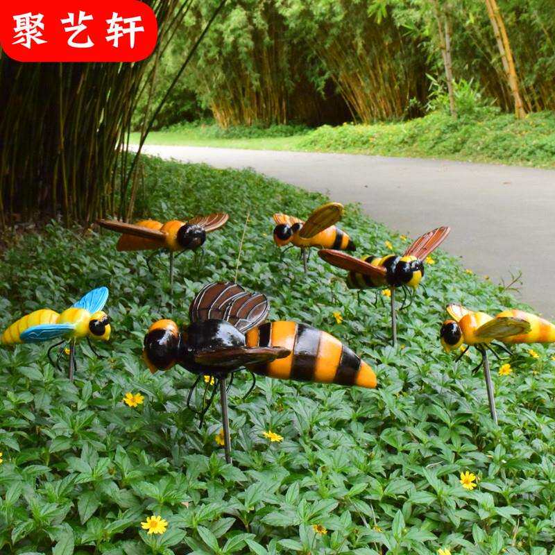 别墅庭院花园摆件户外仿真动物蜻蜓蜜蜂昆虫装饰雕塑园林景观小品
