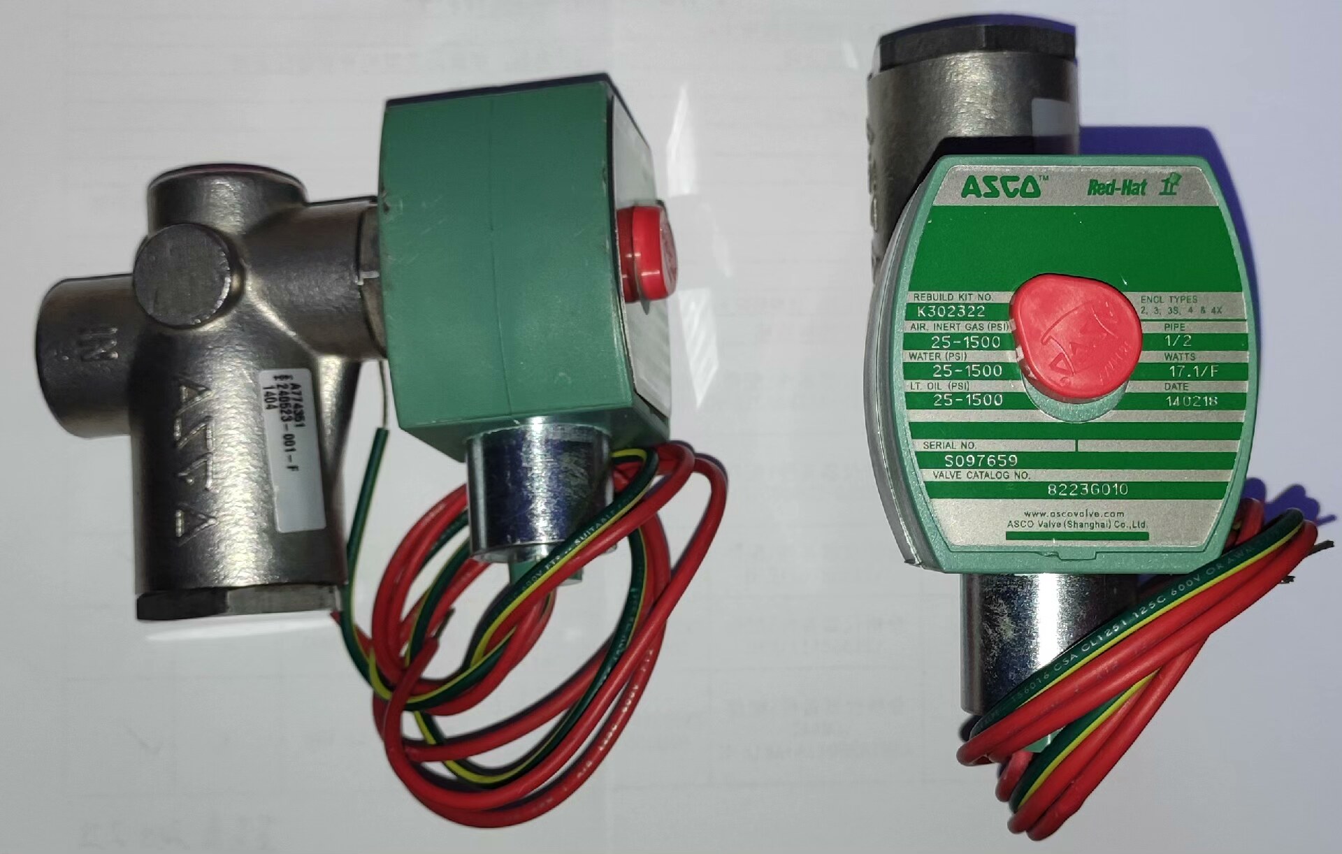 8223G010，ASCO电磁阀，包括阀体以及线圈全新去库存