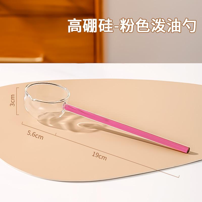 耐高温玻璃长柄汤勺厨房专用饭勺