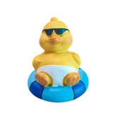 鱼缸造景装 盆景 饰树脂可爱沙滩鸭子树脂摆件套装