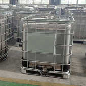 外贸304不锈钢吨桶500L化工桶316方形化工桶金属运输桶