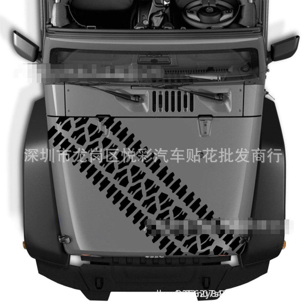 Y-247卡车机盖引擎盖贴纸车头盖越野车轮胎胎面贴花装饰汽车贴纸