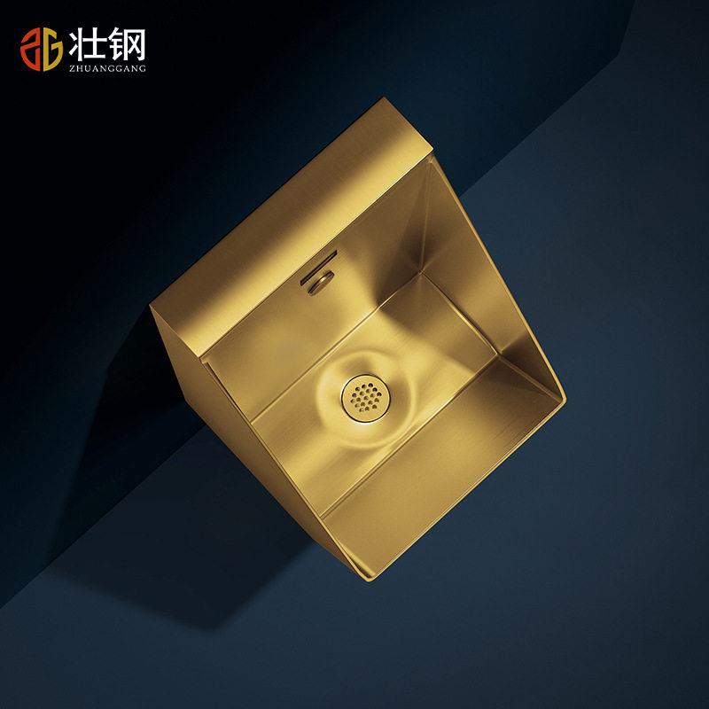 新款直销不锈钢一体感应式小便斗挂墙式卫生间黑色小便池家用小便