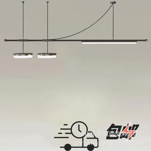 设计师款 极简吧台吊灯 轻奢长条餐厅灯北欧简约现代led一字灯意式