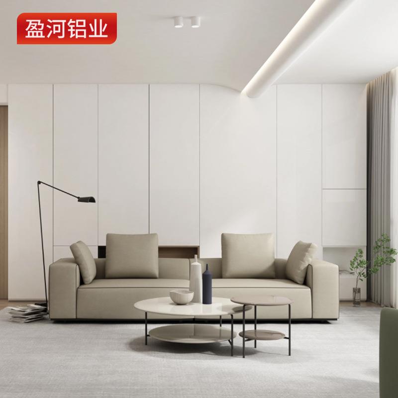 现代新中式木纹墙面实心碳晶板竹炭纤维木饰面装饰金属防撞板工厂