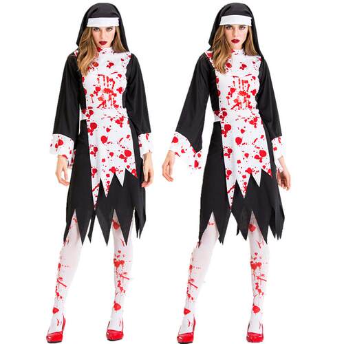 Bloody Nun Zombie Reaper Costume, Adult