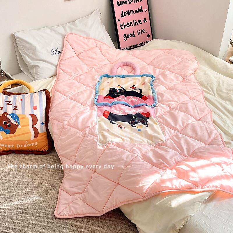 抱枕被子两用毯子二合一冬天加厚办公室午睡枕头2024新款靠枕车载