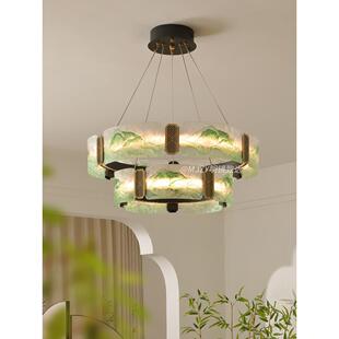 2025新款 宋式美学珐琅彩客厅吊灯 现代新中式设计师高端餐厅灯具