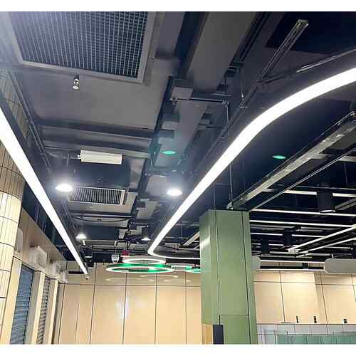 华丽照明吊灯LED吸顶灯套件创意弧形灯办公商业场所吊灯成品套件