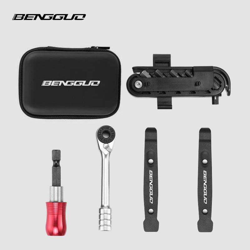 自行车棘轮套筒扳手组合维修工具套装多功能棘轮扭矩扳手快速扳手