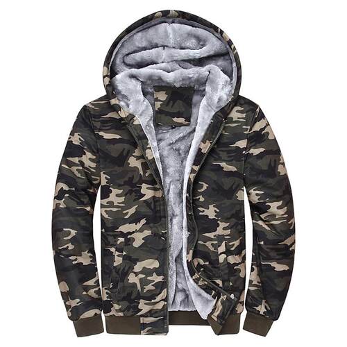 Men's hooded cotton jacket with plus plus plus plus plus