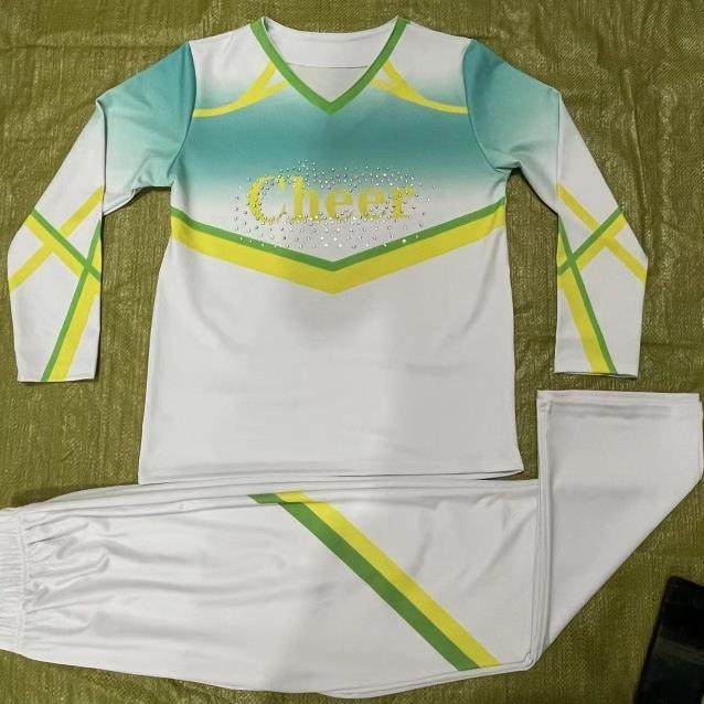 正品儿童专业竞技健美体操比赛服装幼啦啦儿队演服男出女团体啦童